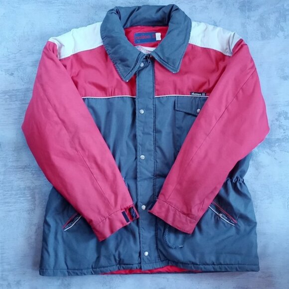 Vintage 80s Action II Rice Color Block Winter Jacket